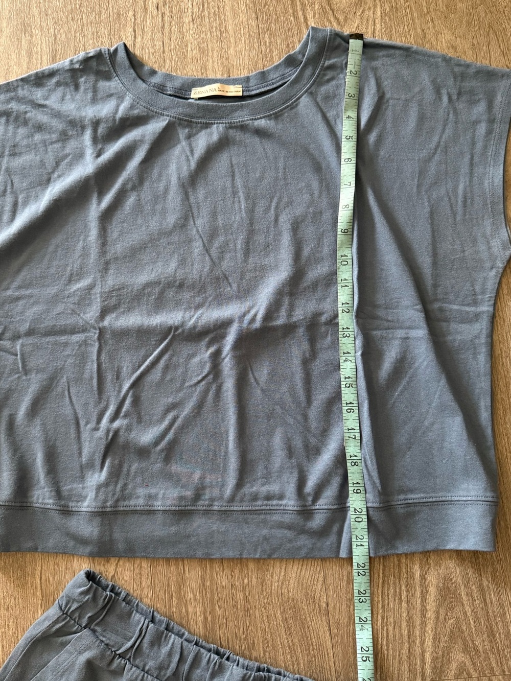 Zenana Slate Blue Short Set NWOT - Picture 5 of 14
